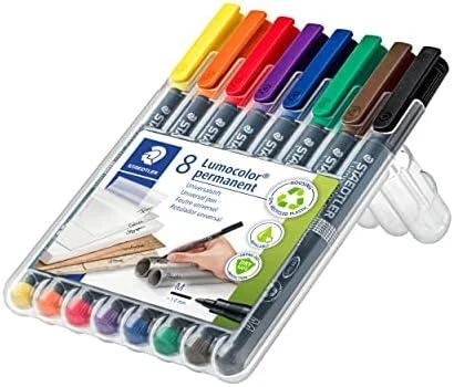 Staedtler Lumocolor B permanentinis folijos žymeklis, 8 vnt.