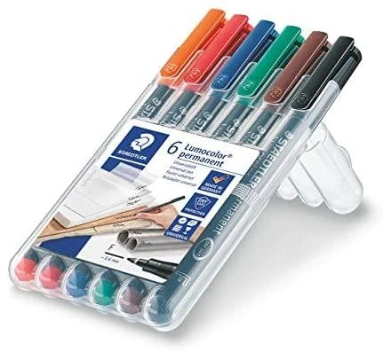 Staedtler STAEDTLER Folienstift Lumocolor F perm 6St