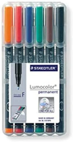 Staedtler STAEDTLER Folienstift Lumocolor F perm 6St