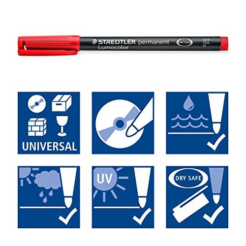 Staedtler Foliopis Lumocolor ST318-2 raudona (10vnt) (179592)