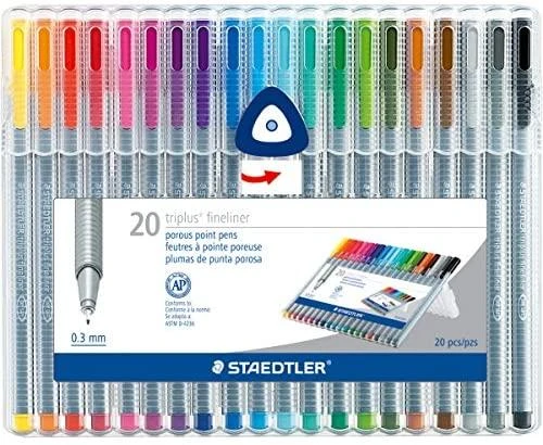Staedtler triplus fineliner 20 spalvų