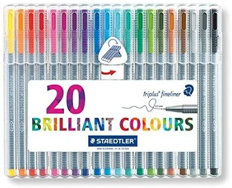 Staedtler triplus fineliner 20 spalvų