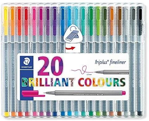 Staedtler triplus fineliner 20 spalvų