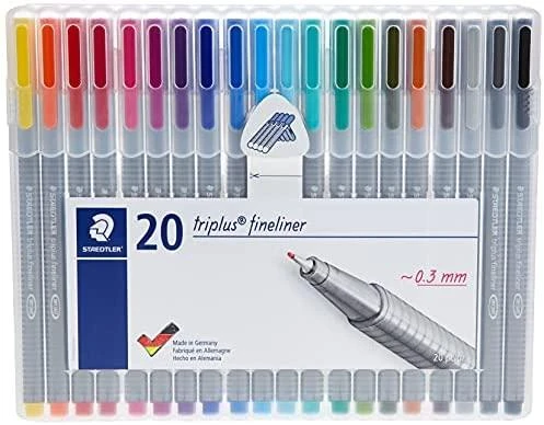 Staedtler triplus fineliner 20 spalvų