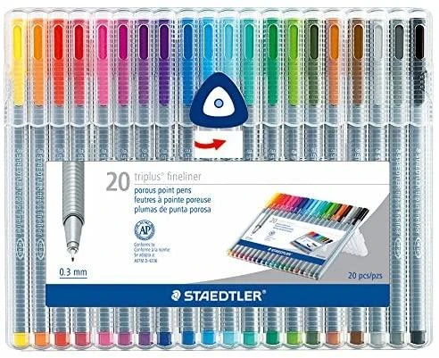 Staedtler triplus fineliner 20 spalvų