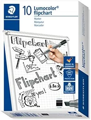 Staedtler STAEDTLER Flipchartmarker Lumocolor juodas 10 Stück