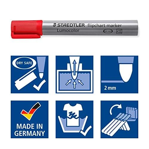 Staedtler LUMOCOLOR žymeklis ant popieriaus lapo, 4 spalvų dėkle (STA308)