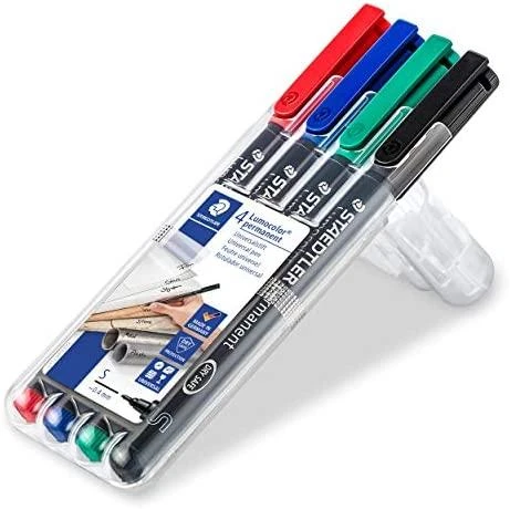STAEDTLER Lumocolor permanentinių žymeklių rinkinys, įvairių spalvų, 4 vnt. (313 WP4)