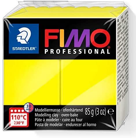 Staedtler Modeliavimo masė - Fimo Professional - Citrininė geltona - 85 g - Kietėja krosnyje - Puikiai tinka papuošalams