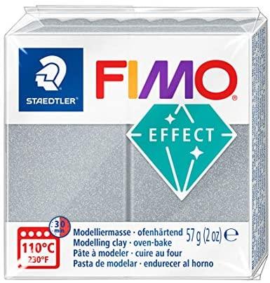 Modelinas FIMO EFFECT, 57 g, žvilganti sidabro sp.