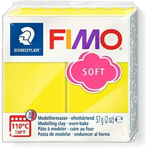 Modelinas FIMO SOFT, 57 g, citrinų geltona sp.