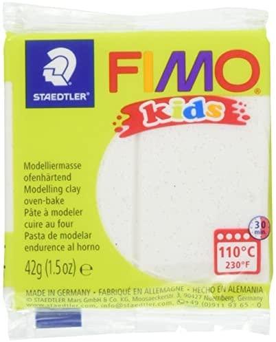 Staedtler Modeliavimo pasta - Fimo - Vaikams - Balta su blizgučiais - 42 gramai - Lanksti ir lengva formuoti