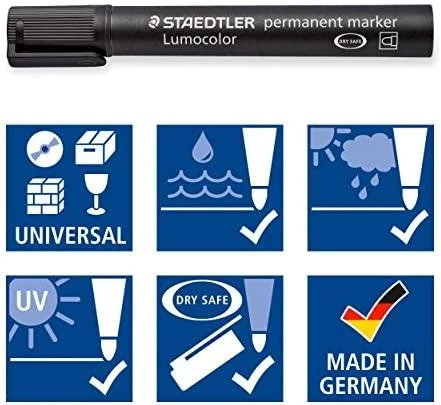 Staedtler STAEDTLER Marker Lumocolor perm juoda 10 vnt