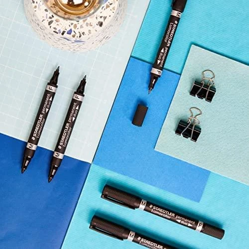 Staedtler MARKER STAEDTLER LUMOCOLOR 348 JUODA OKRAGŁA KOŃCÓWKA
