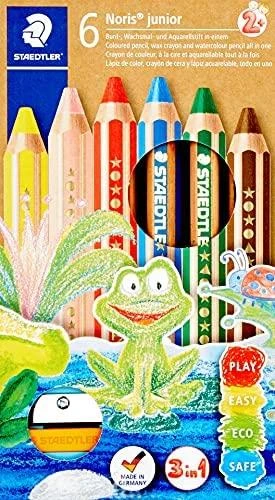 Spalvoti pieštukai STAEDTLER Buddy 3in1, 6 spalvų