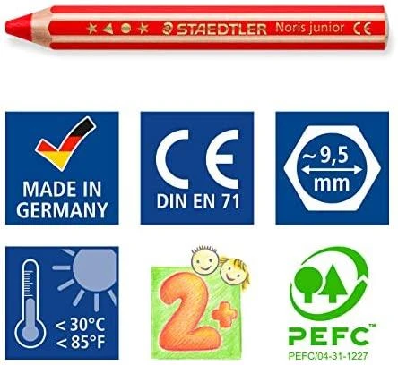 Spalvoti pieštukai STAEDTLER Buddy 3in1, 6 spalvų