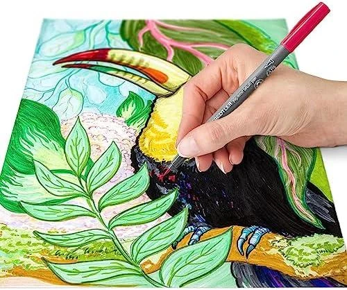Staedtler STAEDTLER MultiInk Pigment Arts šepečių rašiklis 6er-Set grau&Caram mažmeninė prekyba