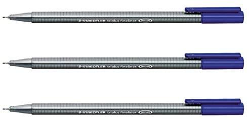 Vienkartinis rašiklis STAEDTLER TRIPLUS FINELINER 334, 0,3 mm, mėlyna