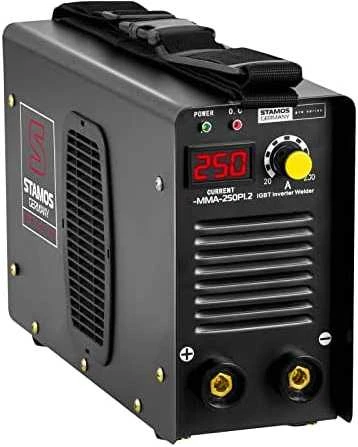 Stamos Germany Kompaktiškas patikimas IGBT MMA suvirinimo aparatas su LED ekranu 250A 230V S-MMA-250PI.2