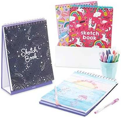 Kolorowe Baloniki Spalvingi balionai Sketch&Snow blokas su stovu - Dangaus žvaigždės