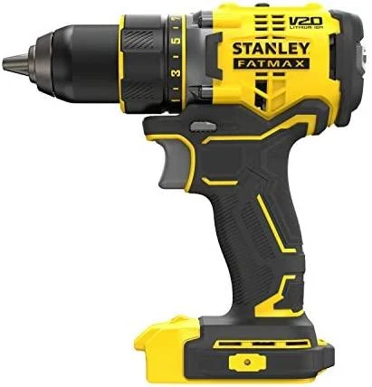 Stanley V20 belaidis suktuvas-gręžtuvas, šoninis vaizdas