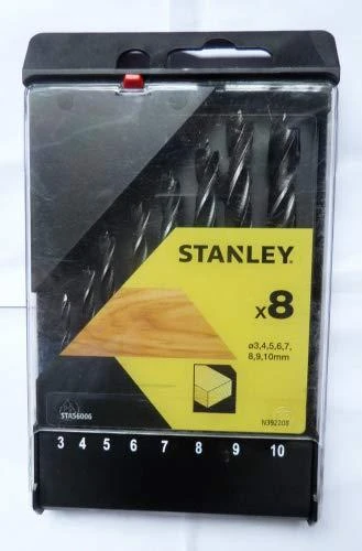 Grąžtas Stanley Rinkinys grąžtai medienai 8 vnt. 3-10 mm