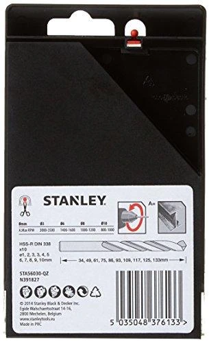 Grąžtas Stanley STA.WIERTŁA Rinkinys DO METALU 10vnt. 1-10