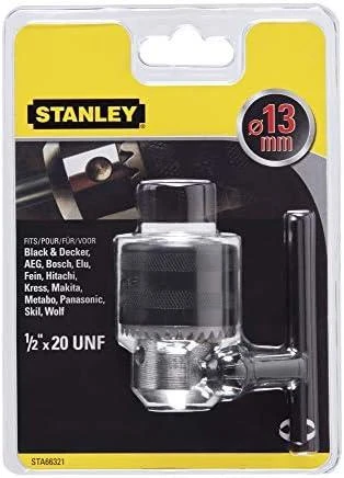 Stanley Laikiklis Greito užveržimo grąžto griebtuvas 13 mm, 1/2"x20unf, vidinis sriegis