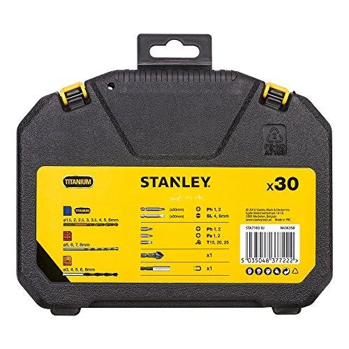 Grąžtas STANLEY Rinkinys sukimo antgalių I grąžtų 30el.