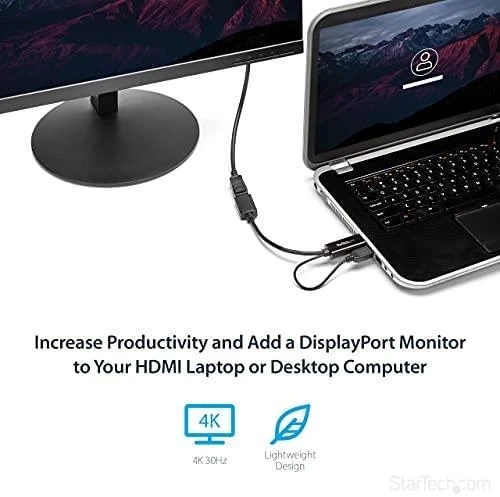 Adapteris AV StarTech HDMI – DisplayPort + USB-A prievadas (HD2DP)