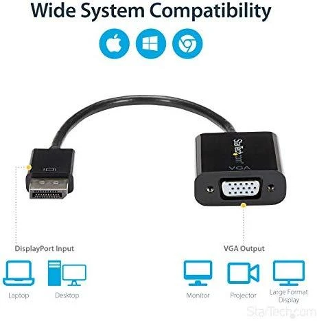 DisplayPort – VGA adapteris Startech DP2VGA3 Juodas