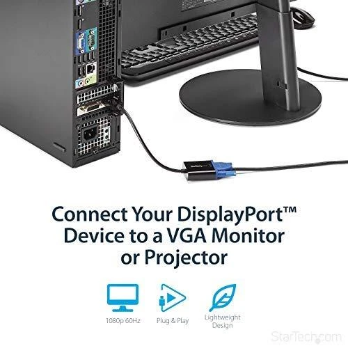 DisplayPort – VGA adapteris Startech DP2VGA3 Juodas