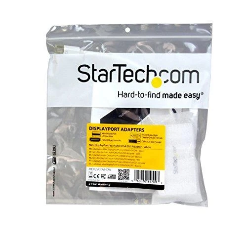 Adapteris AV StarTech DisplayPort Mini - HDMI - D-Sub (VGA) - DVI balta (MDP2VGDVHDW)