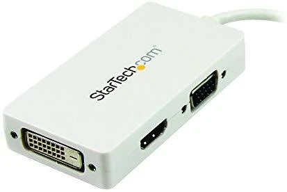 Adapteris AV StarTech DisplayPort Mini - HDMI - D-Sub (VGA) - DVI balta (MDP2VGDVHDW)