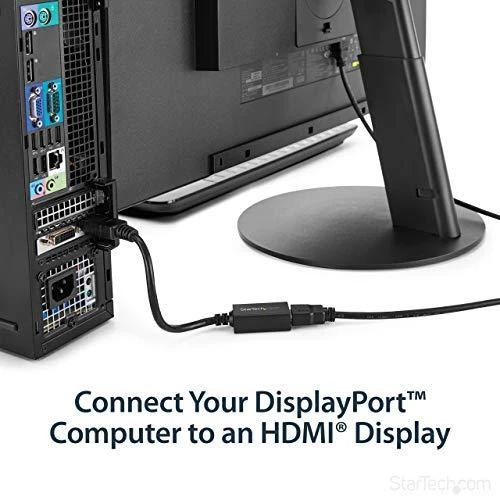 StarTech.com DP2HDMI2 vaizdo kabelio adapteris 0,21 m DisplayPort HDMI Juoda
