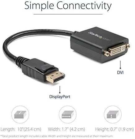StarTech.com DisplayPort į DVI adapteris su jungčių žymėjimu