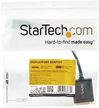 StarTech.com DP2DVI2 vaizdo kabelio adapteris 0,152 m DisplayPort DVI-I Juoda