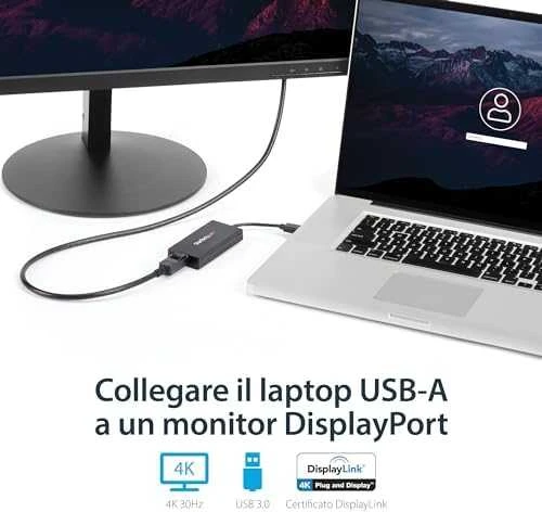 USB adapteris StarTech USB - DisplayPort Juodas (USB32DP4K)