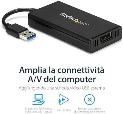 USB adapteris StarTech USB - DisplayPort Juodas (USB32DP4K)