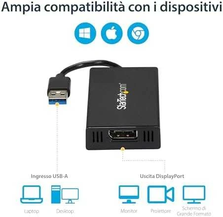 USB adapteris StarTech USB - DisplayPort Juodas (USB32DP4K)