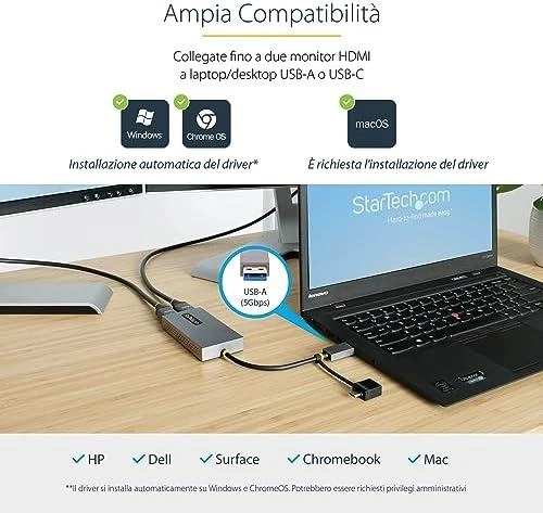„StarTech“ USB-C/A stotis / replikatorius (107B-USB-HDMI)