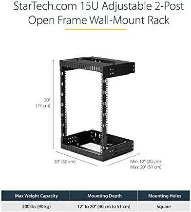StarTech 15U WALL-MOUNT SERVER RACK/EQUIPMENT RACK -12 -20 IN DEPTH