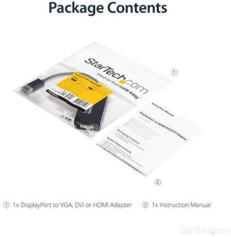 Adapteris AV StarTech DisplayPort – HDMI – D-Sub (VGA) – DVI-D (DP2VGDVHD)