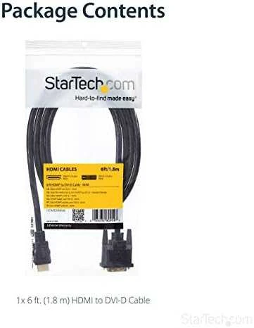 StarTech.com HDMIDVIMM6 vaizdo kabelio adapteris 1,8 m HDMI DVI-D Juoda