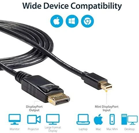 StarTech.com MDP2DPMM6 „DisplayPort“ kabelis 1,8 m Mini DisplayPort Juoda