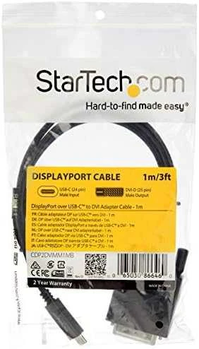 StarTech.com CDP2DVIMM1MB vaizdo kabelio adapteris 1 m C tipo USB DVI-D Juoda