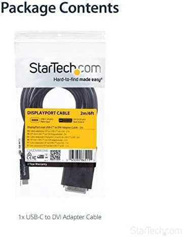 Kabelis USB StarTech USB-C - DVI-D 2 m Juodas (CDP2DVIMM2MB)