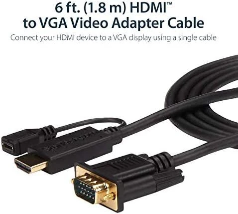 HDMI į VGA laidas su mikro USB jungtimi
