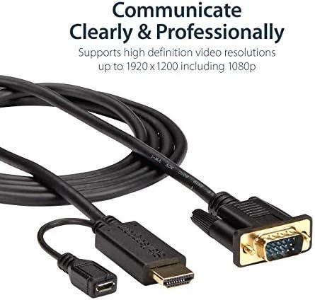 HDMI į VGA adapteris su papildoma maitinimo jungtimi