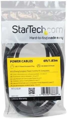 StarTech PXT101EUR IEC maitinimo kabelis Schuko kištukas (90° kampu) į C13 lizdą, 3m, juodas